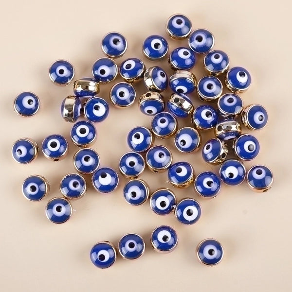 50 Pieces 6 * 8mm Resin Devil's Eye Beads