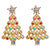 55842 European And American New Creative Christmas Gift Halloween Diamond Christmas Tree Metal Alloy Earrings Earrings