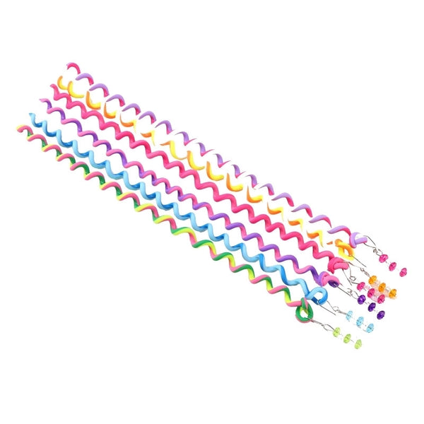 6 Pack Children's Braid Hair Accessories Spiral Braided Hair Ring Girls' Curly Hair Coil Hair Tools Twist Braid Girls' Hair Accessories