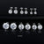 6 Pairs Simple Style Round 304 Stainless Steel Zircon Ear Studs