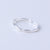 925 Sterling Silver Women Korean Wave Silver Polishing Rings