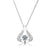 Women Fashion Heart Stainless Steel Diamond Inlay Necklaces