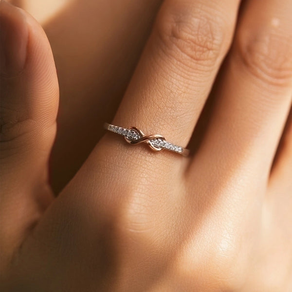 925 Sterling Silver Zircon Infinity Rings