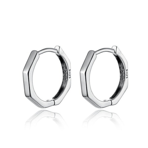 Korean Women Heart Silver Electroplating Stud Earrings