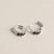 925 Sterling Silver Fashion Women Quadrilateral Wave Silver Diamond Inlay Earrings