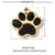 A Pack Of 3 12 * 15mm 201 Stainless Steel Zircon 18K Gold Plated Bear Paw Print Snake Polished Pendant