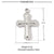 A Pack Of 3 15*18mm 201 Stainless Steel 18K Gold Plated Geometric Cross Round Polished Pendant