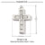 A Pack Of 3 15*18mm 201 Stainless Steel 18K Gold Plated Geometric Cross Round Polished Pendant