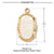 A Pack Of 3 15*18mm 201 Stainless Steel Natural Stone Shell 18K Gold Plated Square Oval Polished Pendant