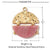 A Pack Of 3 15*18mm 201 Stainless Steel Natural Stone Shell 18K Gold Plated Square Oval Polished Pendant