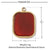 A Pack Of 3 15*18mm 201 Stainless Steel Natural Stone Shell 18K Gold Plated Square Oval Polished Pendant