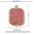 A Pack Of 3 15*18mm 201 Stainless Steel Natural Stone Shell 18K Gold Plated Square Oval Polished Pendant