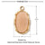 A Pack Of 3 15*18mm 201 Stainless Steel Natural Stone Shell 18K Gold Plated Square Oval Polished Pendant