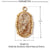 A Pack Of 3 15*18mm 201 Stainless Steel Natural Stone Shell 18K Gold Plated Square Oval Polished Pendant