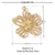 A Pack Of 3 16*23mm 201 Stainless Steel 18K Gold Plated Heart Shape Flower Polished Pendant