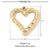 A Pack Of 3 201 Stainless Steel 18K Gold Plated Starfish Heart Shape Polished Pendant