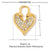 A Pack Of 3 201 Stainless Steel 18K Gold Plated Starfish Heart Shape Polished Pendant