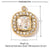 A Pack Of 3 201 Stainless Steel Zircon 18K Gold Plated Round Oval Polished Pendant