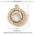 A Pack Of 3 201 Stainless Steel Zircon 18K Gold Plated Round Oval Polished Pendant