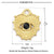 A Pack Of 3 24 * 22mm 201 Stainless Steel Natural Stone 18K Gold Plated Sector Square Polished Pendant