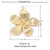 A Pack Of 3 30*33mm 201 Stainless Steel 18K Gold Plated Round Heart Shape Polished Pendant