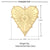 A Pack Of 3 30*33mm 201 Stainless Steel 18K Gold Plated Round Heart Shape Polished Pendant