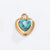 A Pack Of 6 304 Stainless Steel Natural Stone Moon Heart Shape Pendant