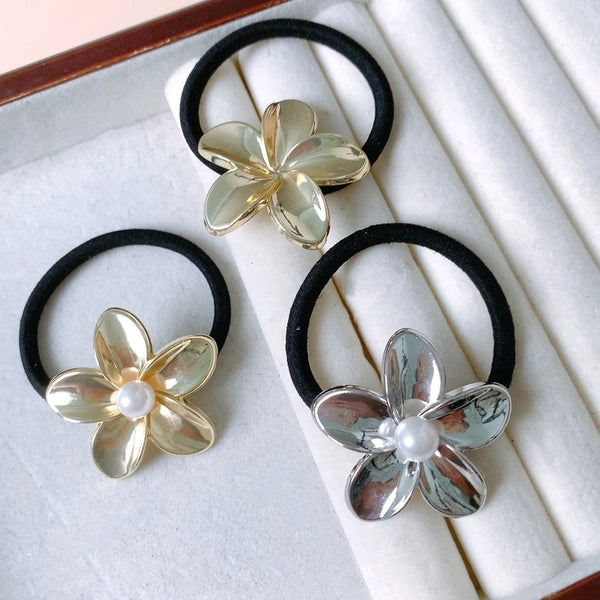 A Simple Elegant  Cold Flower Zinc Alloy Flower Women's Hair Accessories Hair Ring