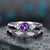 Accessories Simple Fashion Green Zircon Women's Alloy Sapphire Ring