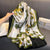 Adults French Style Modern Style Leopard Satin Printing Silk Scarf Shawl