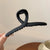 Advanced Sense Black Oversized Letter Hairpin  New Back Head Clip Elegant Shark Clip Hair Accessories Headdress