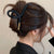 Advanced Sense Black Oversized Letter Hairpin  New Back Head Clip Elegant Shark Clip Hair Accessories Headdress