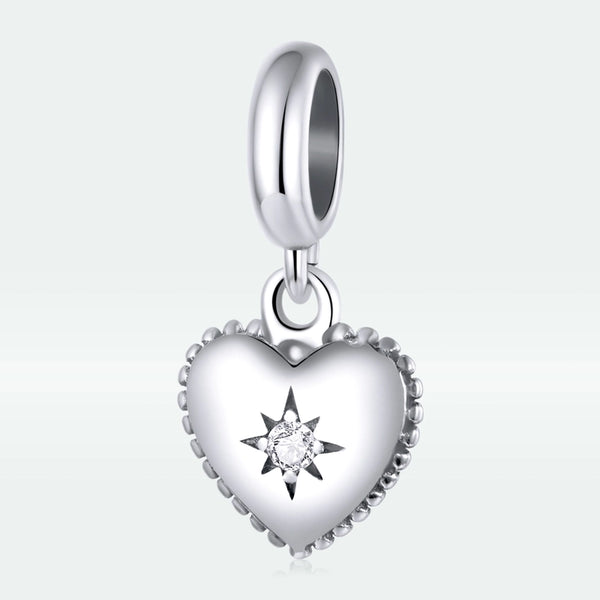 Aifule Popular Pure Silver Star Love Pendant Bracelet S925 Zircon Star Heart Pendant Accessories