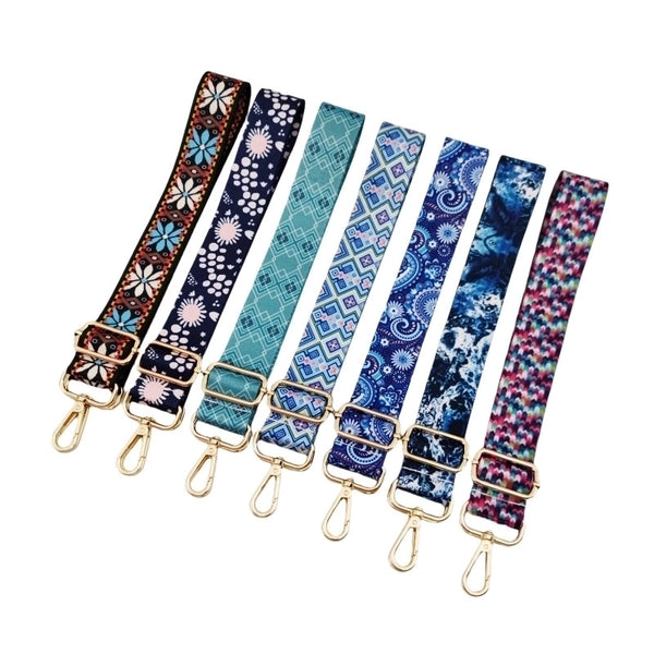 All Seasons Polyester Color Block Flower Bag Strap