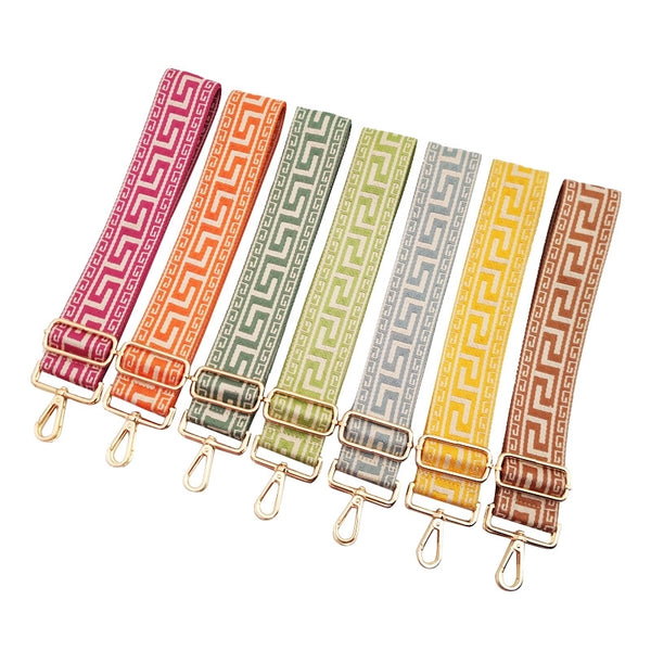 All Seasons Polyester Cotton Color Block Bag Strap