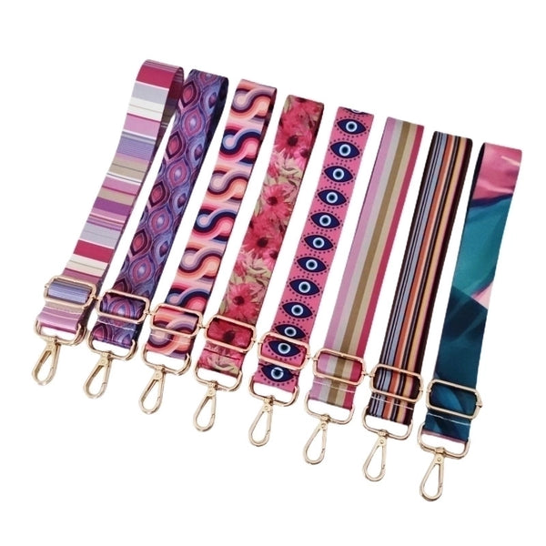 All Seasons Polyester Stripe Flower Bag Strap