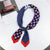 Alloy Korea  Scarf  (1 Scallop Floral Blue)   Nhmn0370-1-scallop-floral-blue