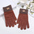 Alpaca Wool Knitted Touch Screen Gloves Women's Full-finger Warm Padded Velvet Lovers Gloves Korean Winter Riding Gloves