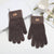 Alpaca Wool Knitted Touch Screen Gloves Women's Full-finger Warm Padded Velvet Lovers Gloves Korean Winter Riding Gloves