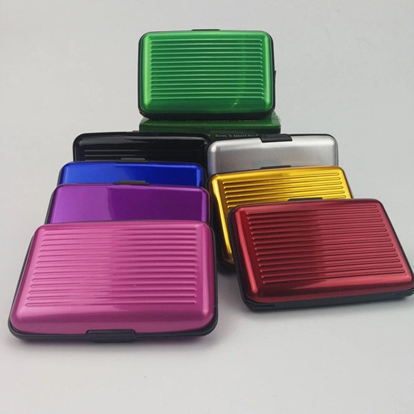 Aluminum Metal Card Holder  Waterproof Anti-magnetic Aluminum Alloy Card Holder Multi-functional ID Card Holder In Stock