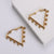 Aml Simple Square Triangle Hexagon Round Drop-shaped Heart Welding Stainless Steel Round Beads Geometric Earrings