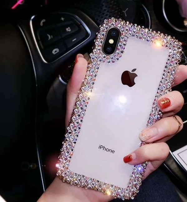 Applicable To  13 Phone Case Rhinestone 7plus All-inclusive Phone Case Xs Personalized Creative 12 Border Xr