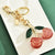 Artificial Crystal Alloy Cherry Bag Charms