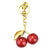 Artificial Crystal Alloy Cherry Bag Charms