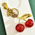 Artificial Crystal Alloy Cherry Bag Charms