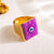 Artistic Devil's Eye Copper 18k Gold Plated Open Ring In Bulk