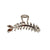 Artistic Fish Bone Alloy Plating Hair Claws