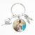 Artistic Portrait Round Alloy Metal Christmas Unisex Bag Pendant Keychain