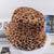 Autumn And Winter Leopard Print Pattern Fisherman Hat Bowler Hat Fashion Hat Basin Hat Winter Warm Fisherman Hat Winter Hat