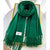 Autumn And Winter  New Cashmere Scarf Texture Solid Color Tassel Warm Long Shawl  Thick Couple Scarf